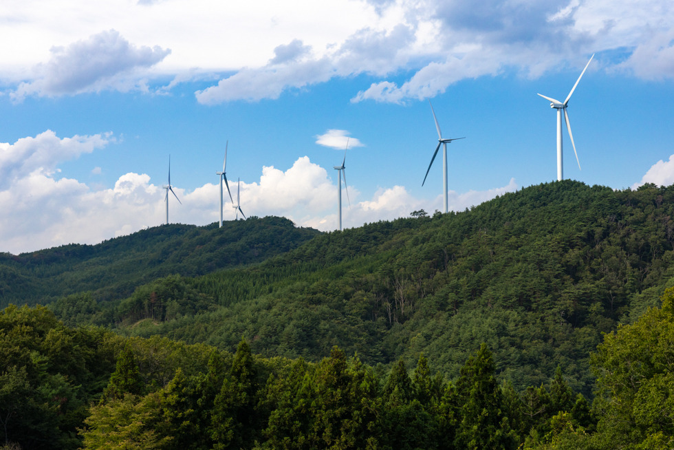 巨大風車の展望台